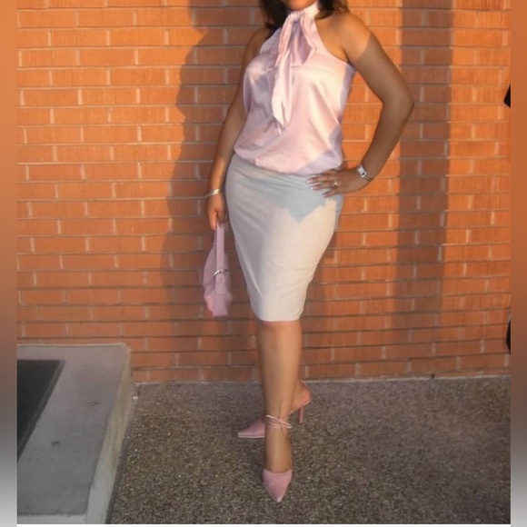 The Limited Silk Halter Necktie Blouse Size S - Picture 2 of 4